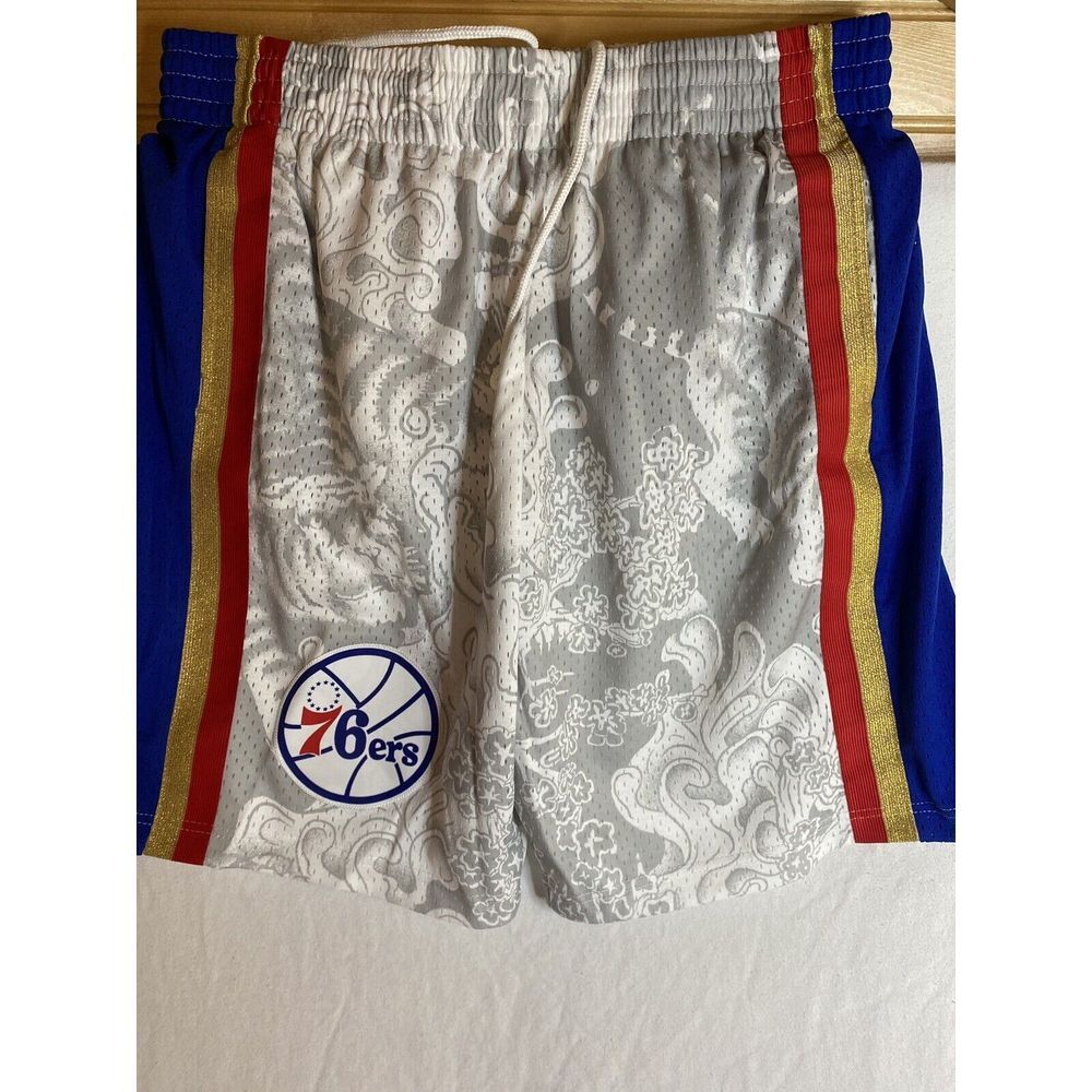 Mitchell & Ness Hardwood Classic NBA Swingman Shorts Philadelphia 76ers Size XL‎